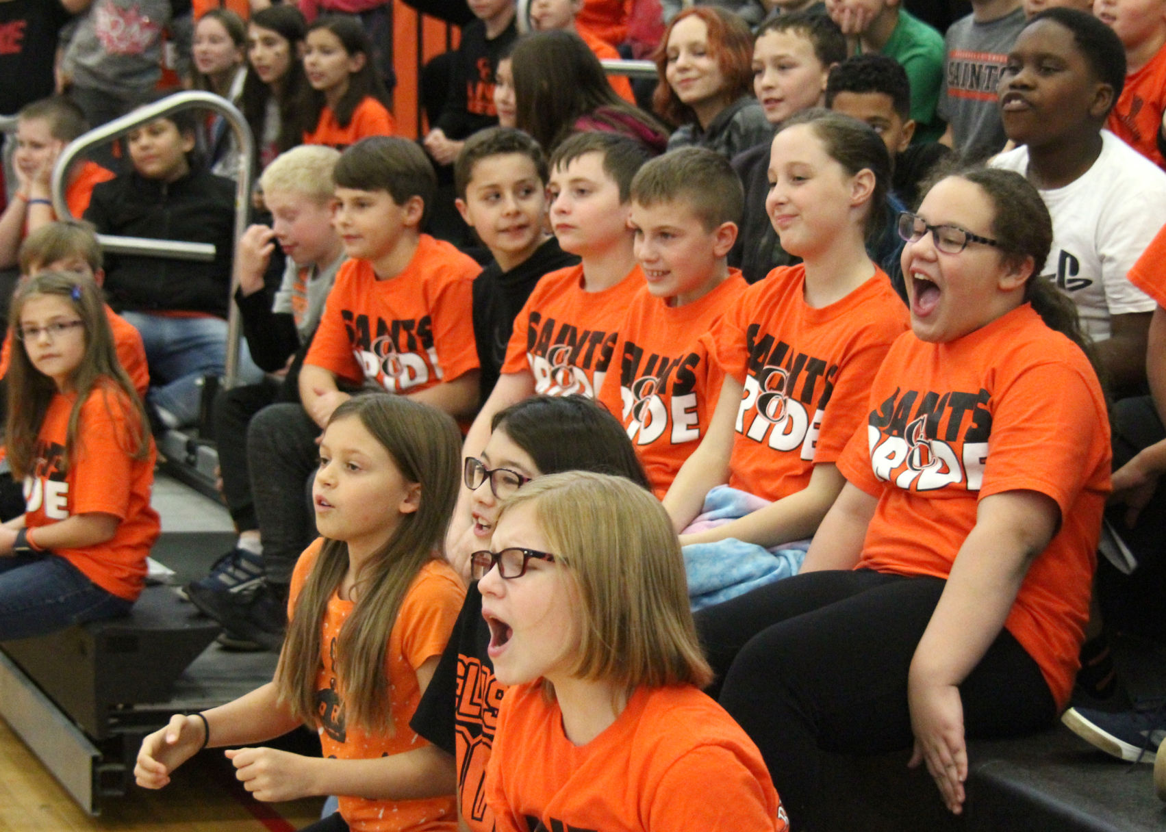 Churchville-Chili students welcomed the Harlem Wizards